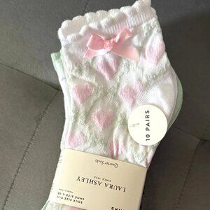 Laura Ashley Women's Quarter Socks 10 Pair Value Pack Size 9-11 Shoe Size 4-10